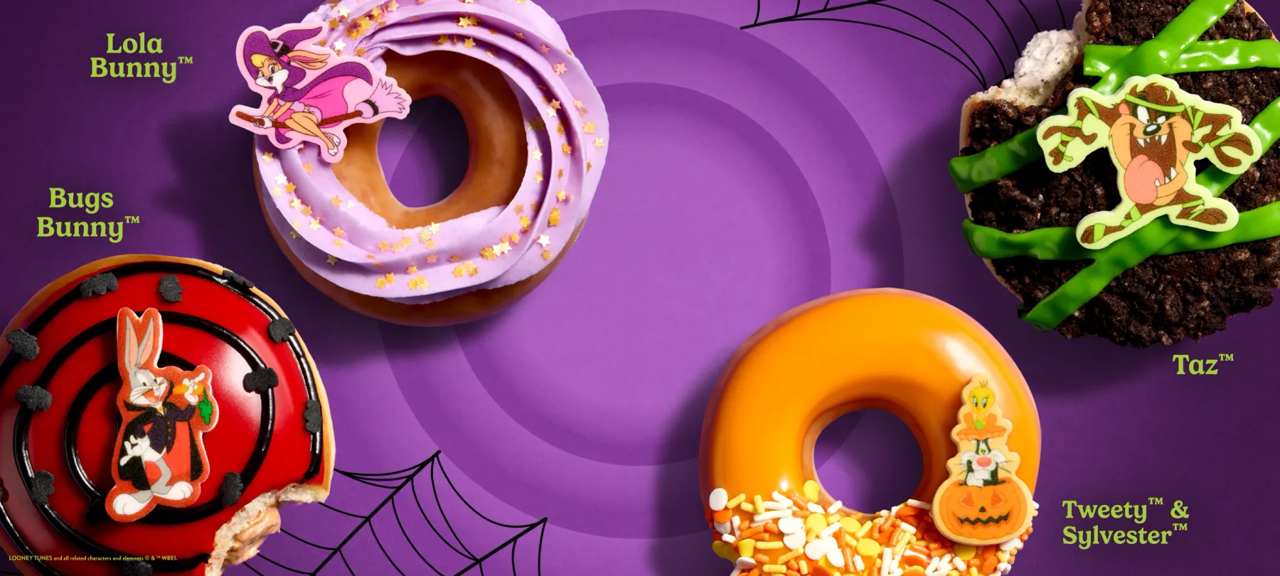 Looney Tunes Halloween Donut Collection with Krispy Kreme featuring 4 new doughnuts
