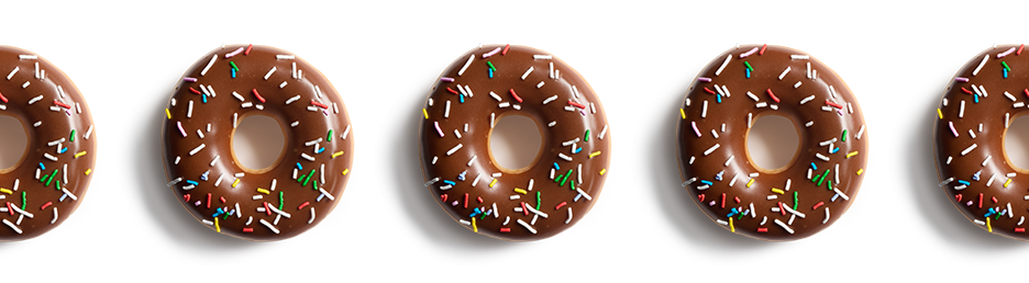 Chocolate Iced Doughnut with Sprinkles banner