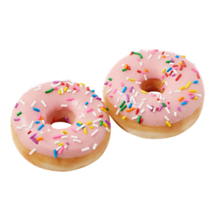 Picture of Mini Strawberry Iced Doughnut with Sprinkles