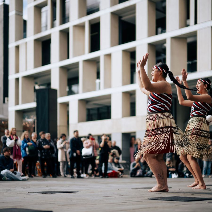 Kapa haka performance by Te Wharekura o Hoani Waititi Marae