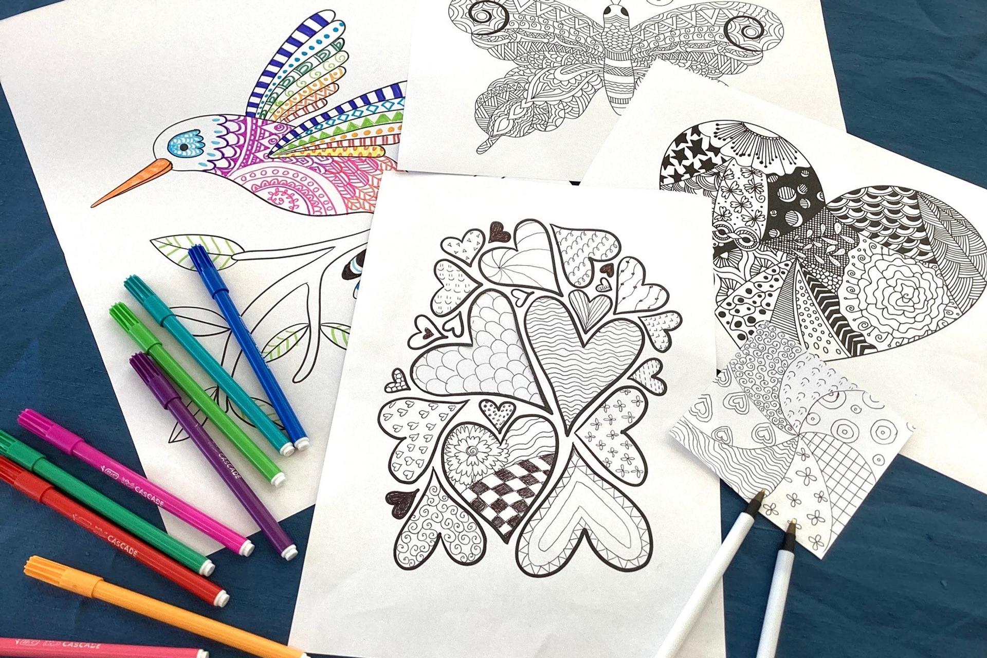 Zentangle drawing class, Blockhouse Bay