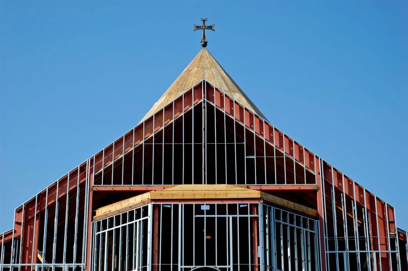 steel church building