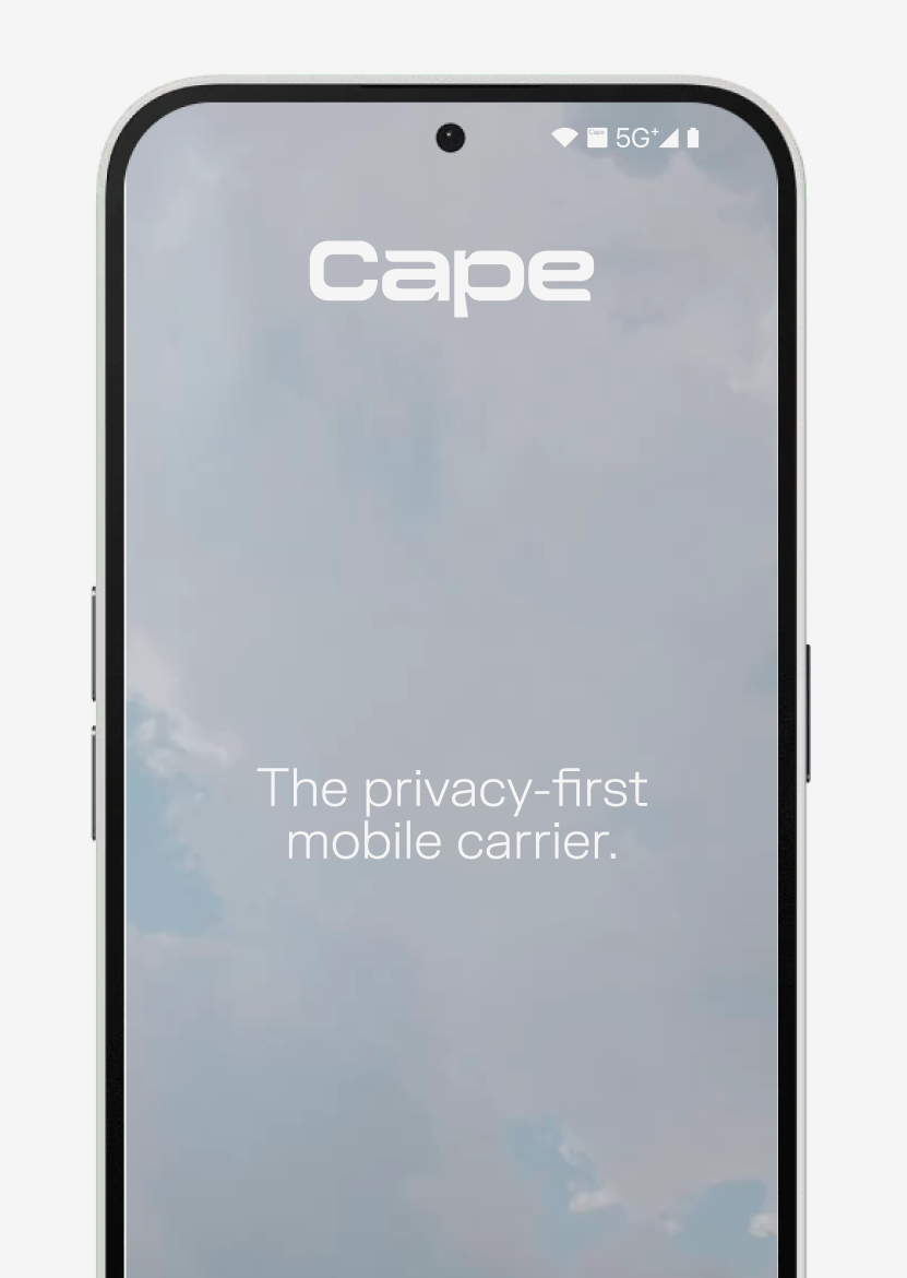An image of a phone with Cape on it