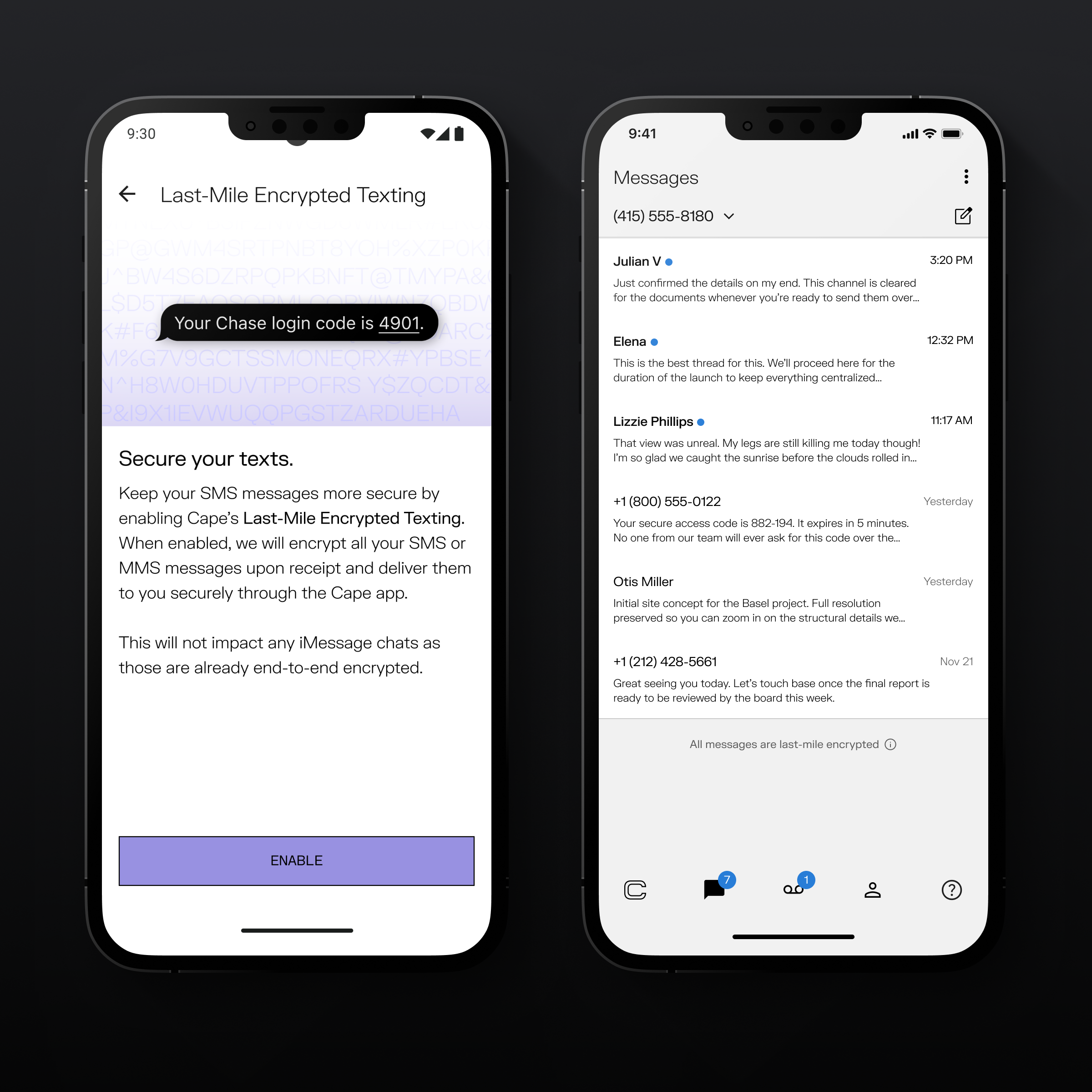 Last-Mile Encrypted Texting
