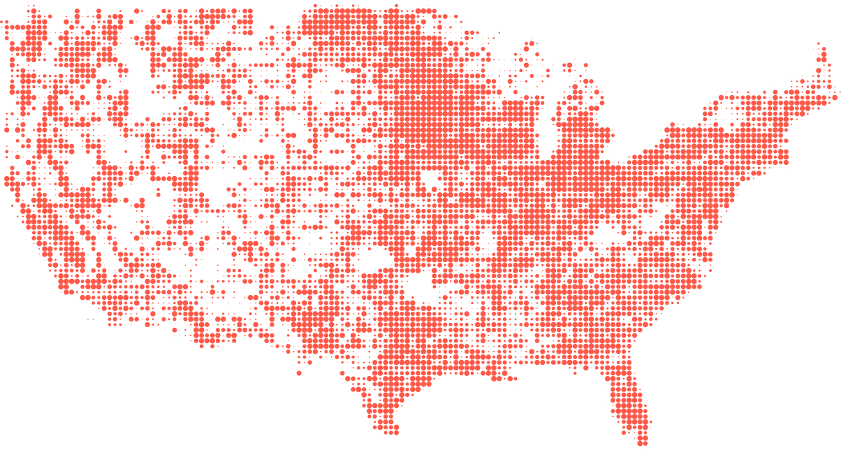 An image of Verizon's coverage map