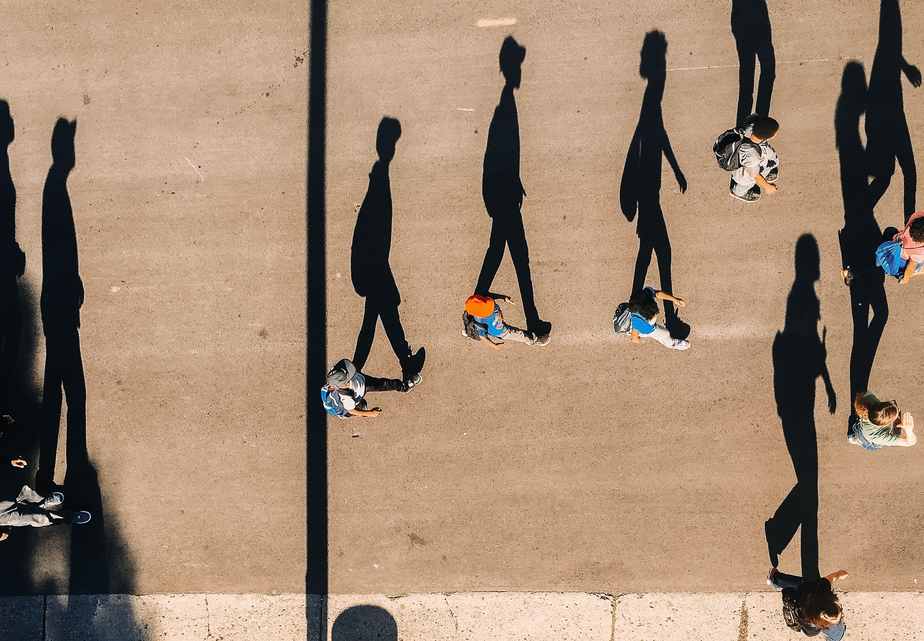 An image of people walking