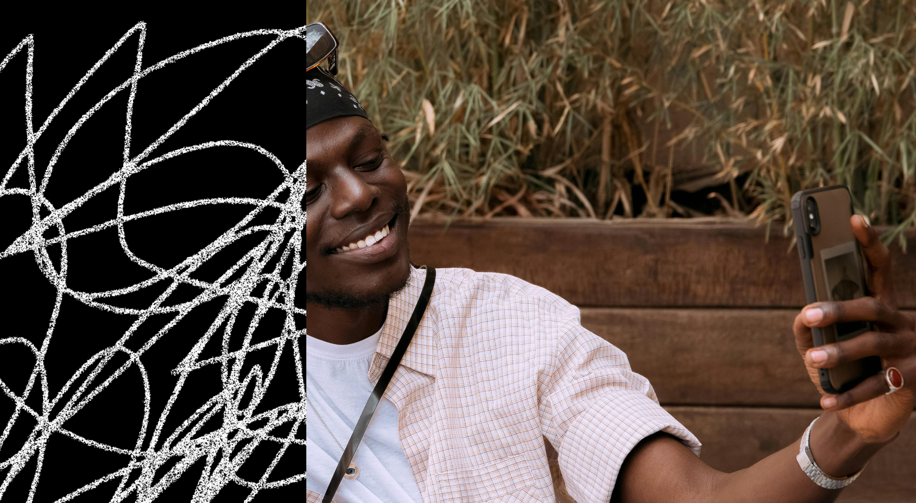An image of a person holding a phone protected by Cap