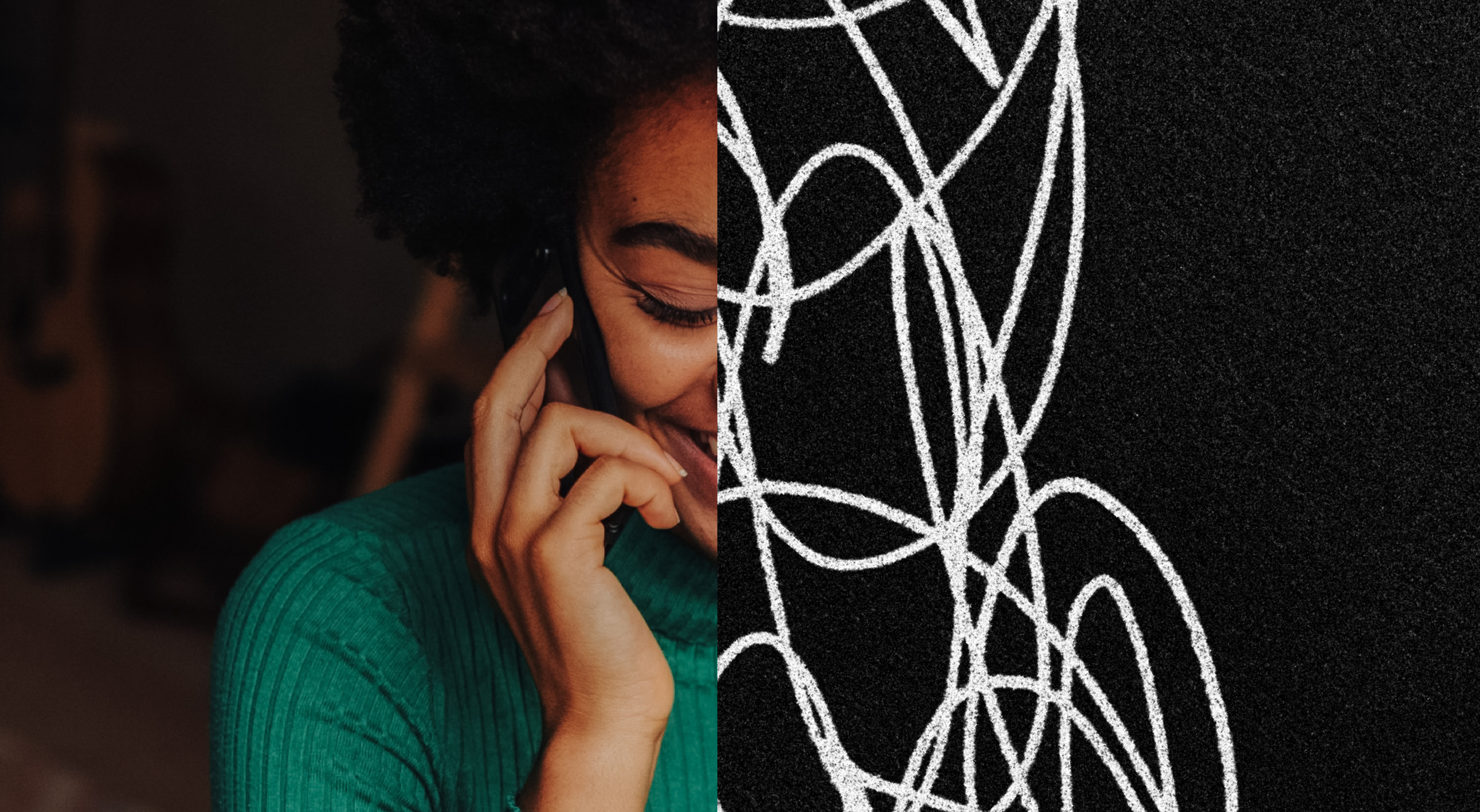 An image of a person on a phone call