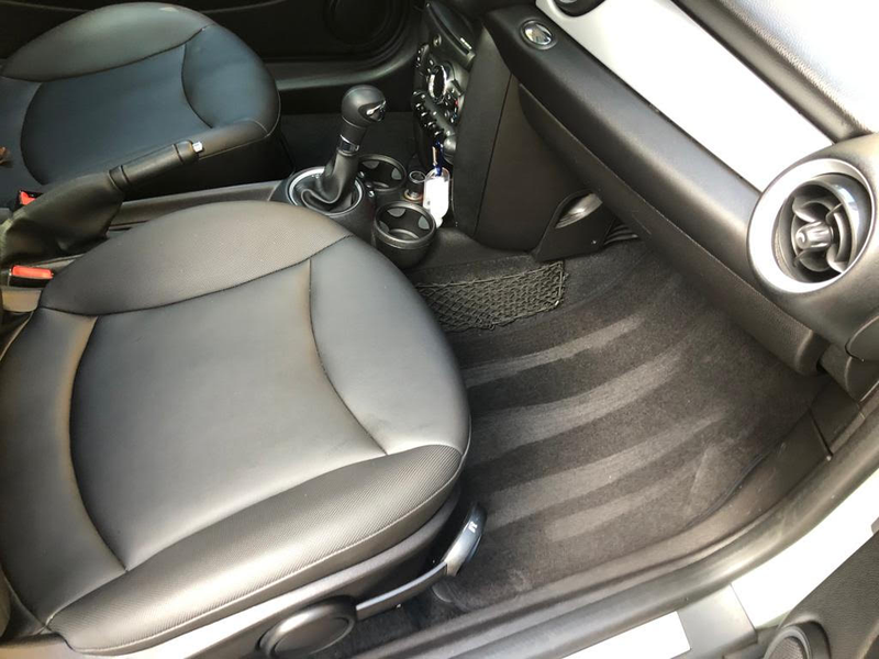 Same vehicle interior after the customer cleared personal items ready for full interior detail service