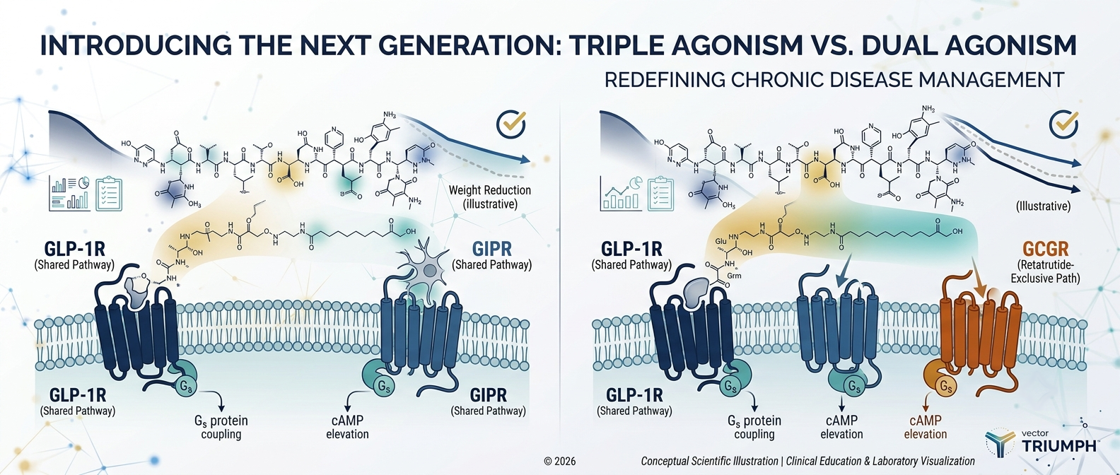 Retatrutide vs Tirzepatide: Triple Agonist vs Dual Agonist Comparison