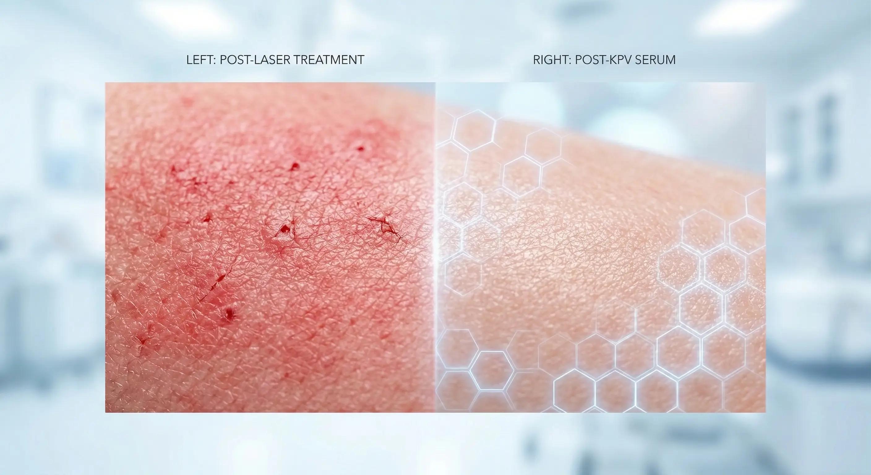 Macro photography of human skin surface under a healing process