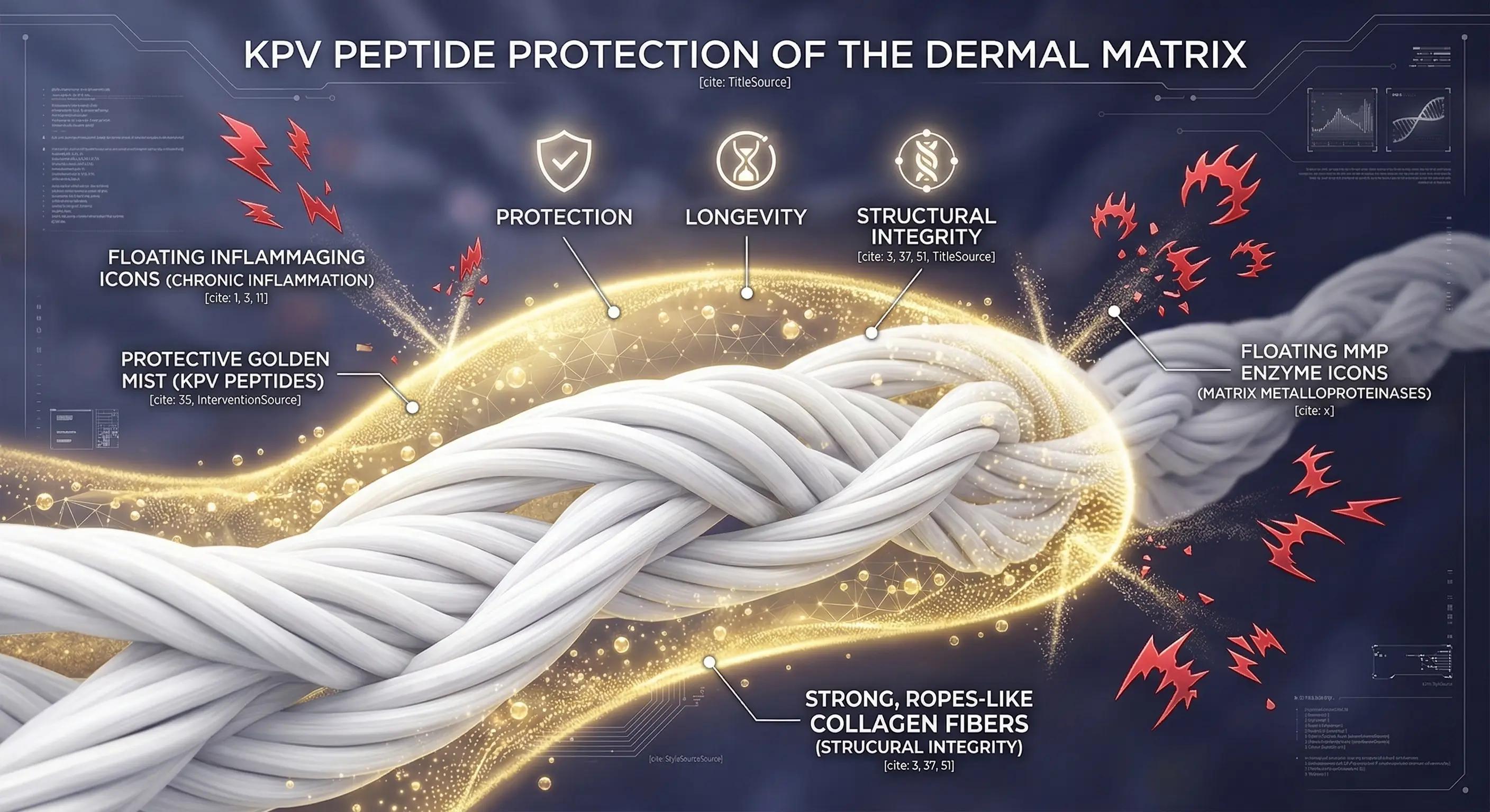 A conceptual scientific illustration of the dermal matrix
