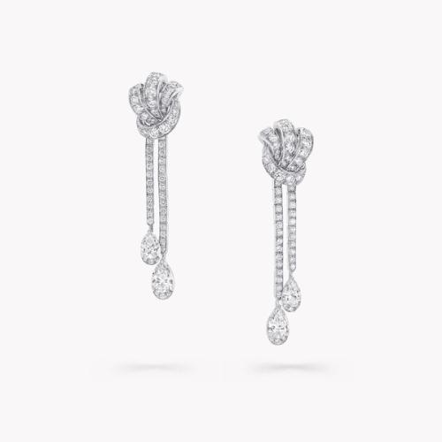 Earrings Tilda’s Bow Double Pavé Diamond Drop