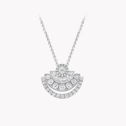 Pendant Night Moon Baguette Cut Diamond