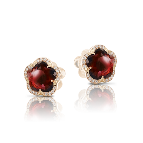Earrings T'aime Red Garnet