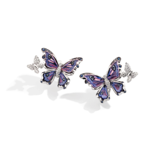 Earrings Nymphalia Purple Emperor