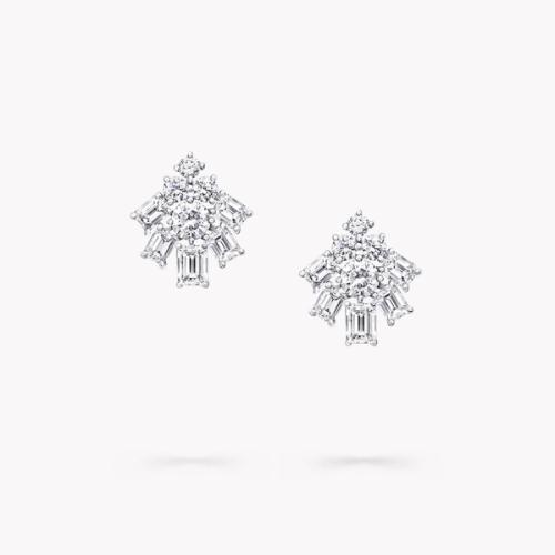 Earrings Emerald Cut and Round Diamond