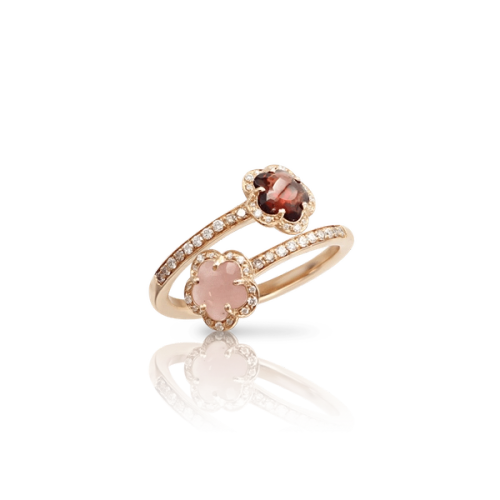 Кольцо Figlia Dei Fiori Pink Chalcedony, Red Garnet
