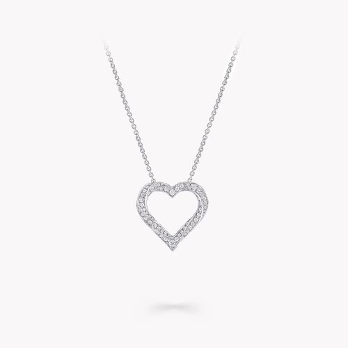 Přívěsek Spiral Heart Silhouette Pavé Diamond