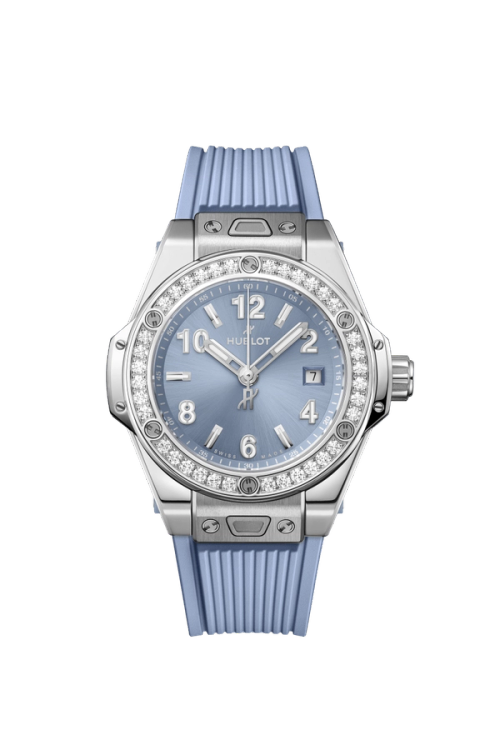 One Click Steel Coal Blue Diamonds 33mm