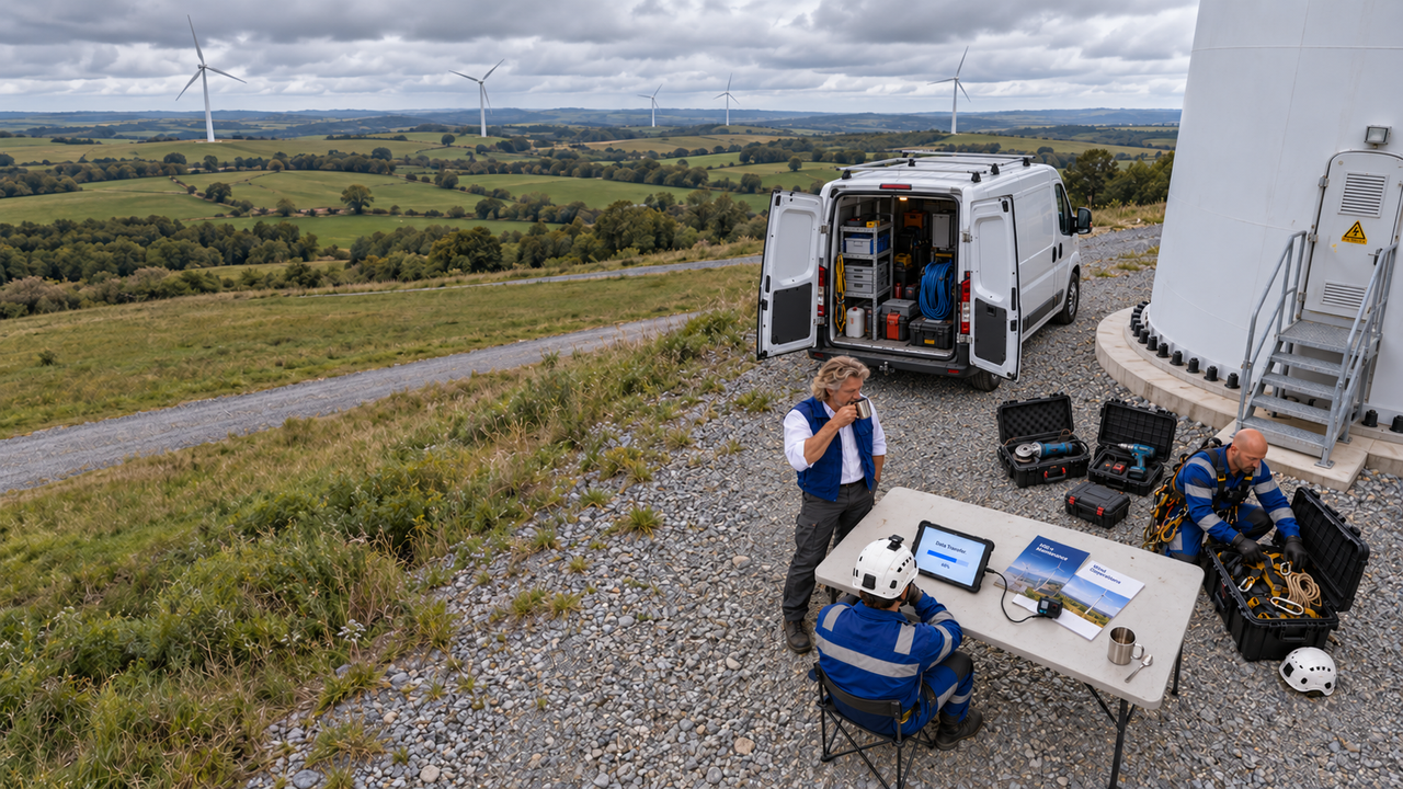 Wind turbine O&M team