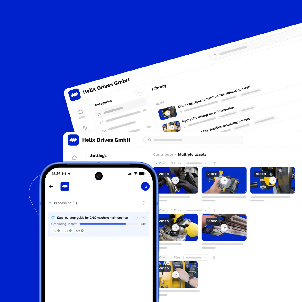 Mira AI Knowledge app promotional image with set of Screenshots