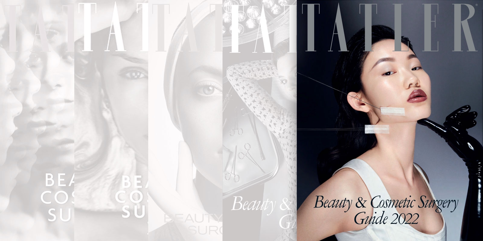 Six covers of Tatler's Beauty & Cosmetic Surgery Guide