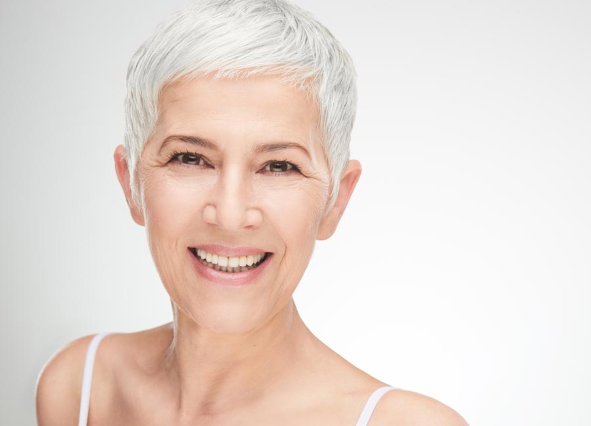 Woman smiling at camera