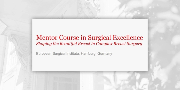 Graphic with title "Mentor Course in Surgical Excellence"