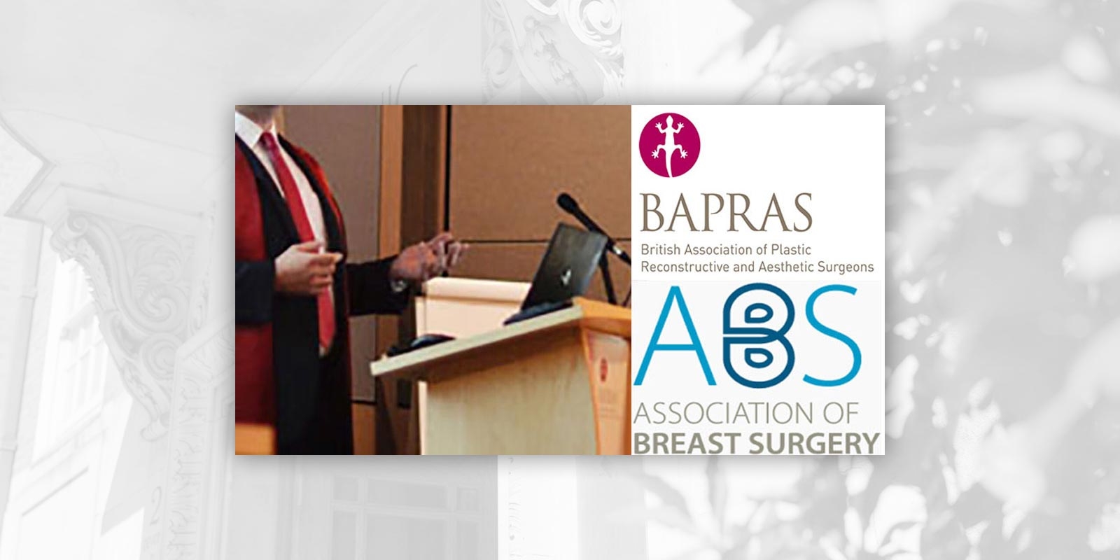 Man at a conference giving a lecture