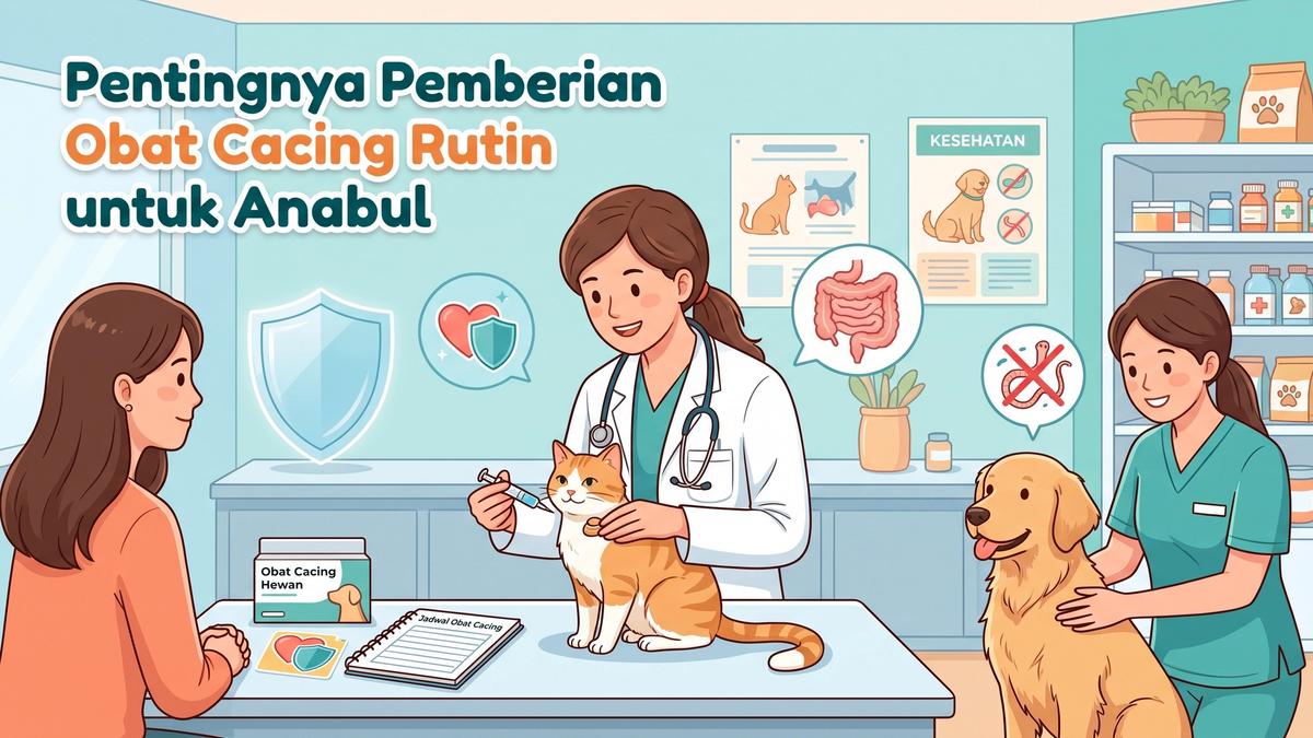 Pentingnya pemberian obat cacing rutin untuk anabul