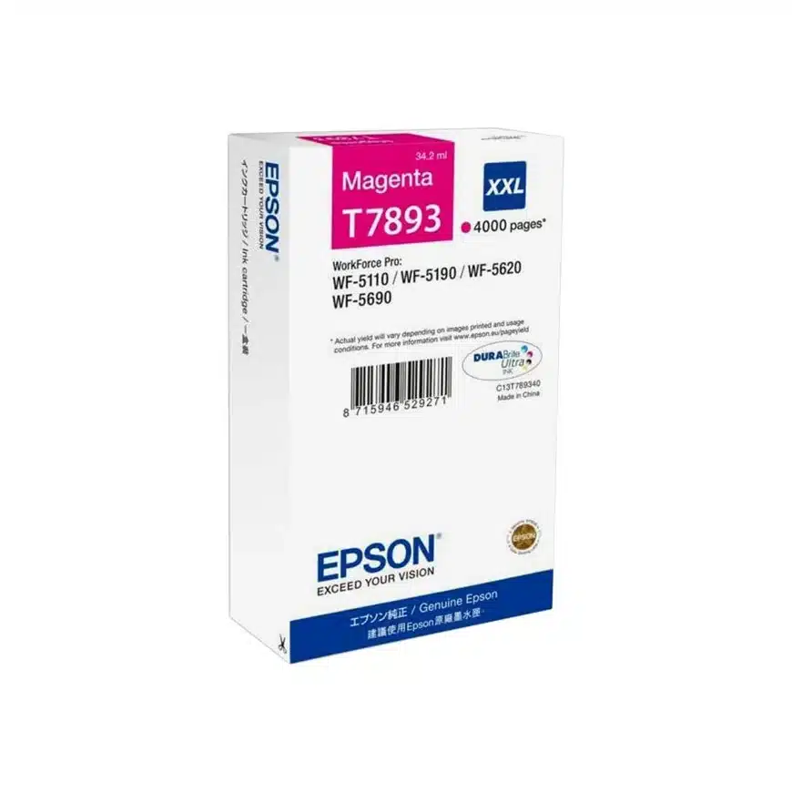 Cartouche d’encre Epson T7893 Magenta XXL – 4000 pages - Image 1