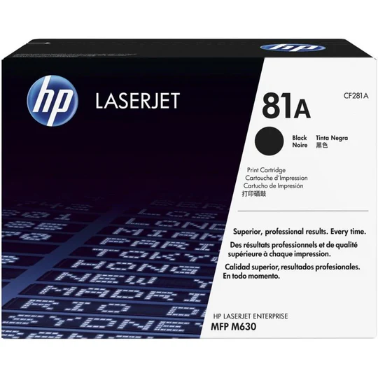 Toner original HP 81A Noir (CF281A) – Performance et fiabilité pour imprimantes LaserJet - Image 1