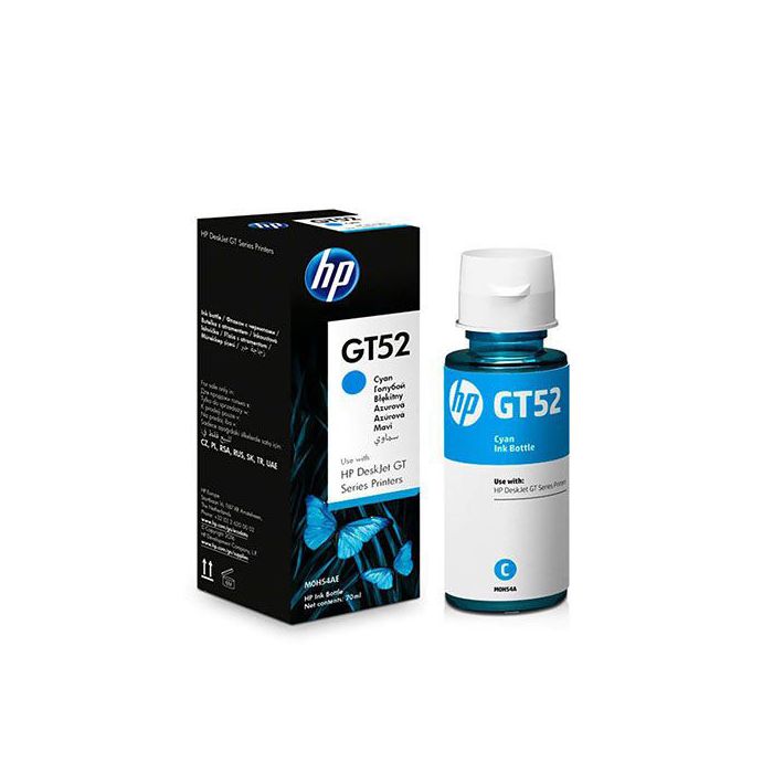 Bouteille d’encre HP GT52 Cyan Original – Impressions nettes et durables - Image 1