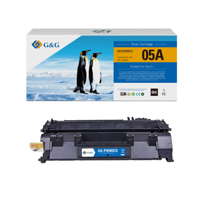 Toner noir compatible G&G 05A CE505A – HP LaserJet - Image 1