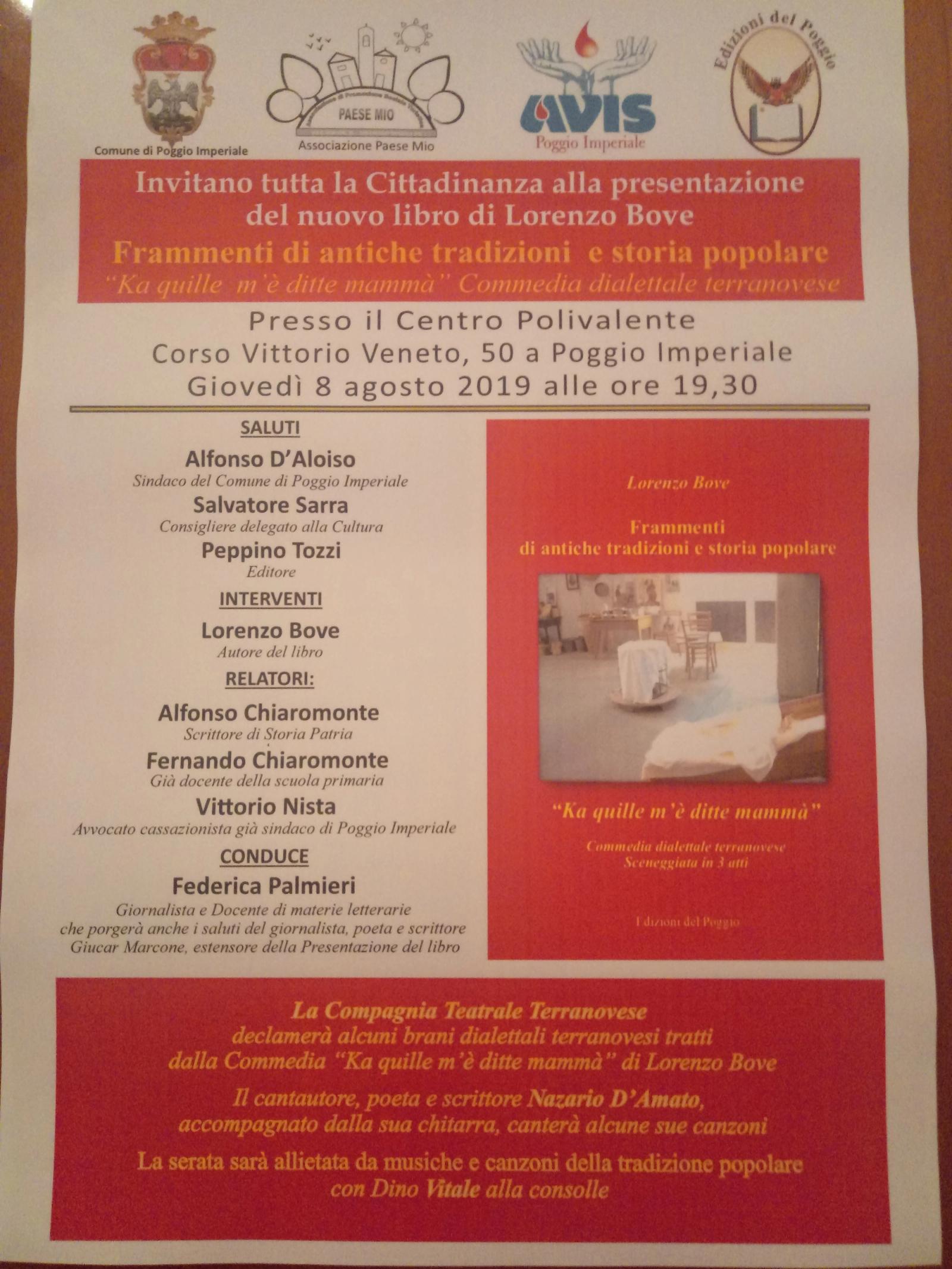 Immagine da ““Frammenti di antiche tradizioni e storia popolare” un nuovo libro di Lorenzo Bove”