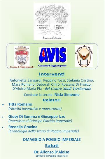 Immagine da “Centro Studi Territoriale, Simposio culturale, Poggio Imperiale”