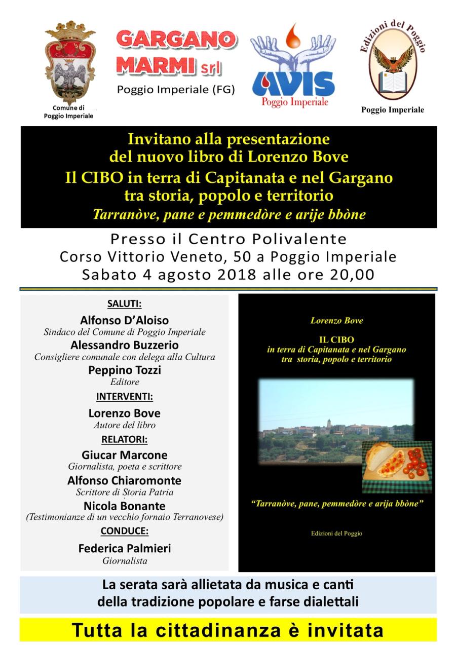 Immagine da “Un nuovo libro di Lorenzo Bove che parla di cibo in terra di Capitanata e nel Gargano, tra storia, popolo e territorio”