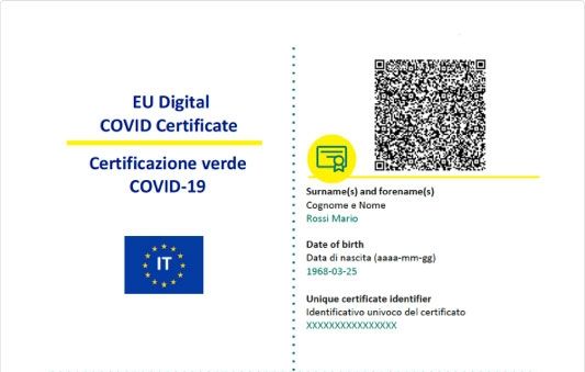 Immagine da “Al via il Green Pass”