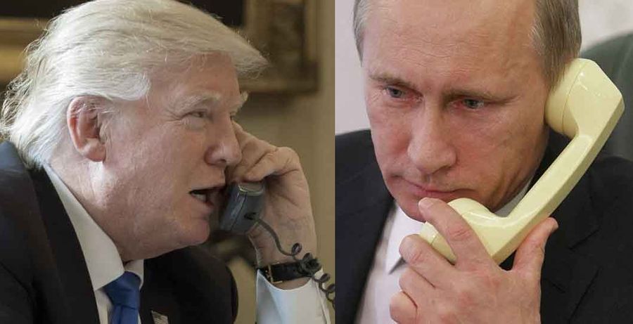 Trump e Putin al telefonoFoto di repertorio da Internet