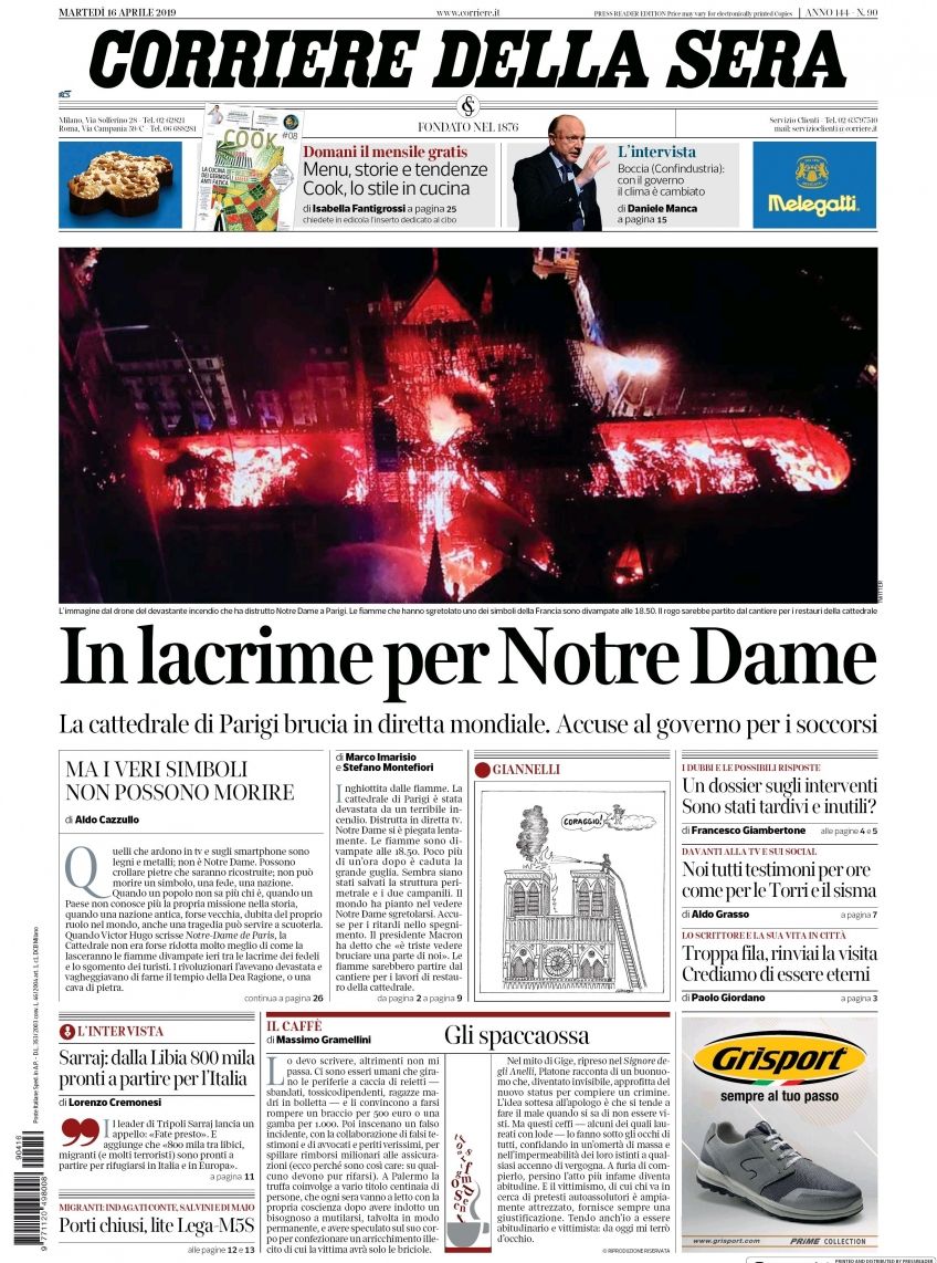 Immagine dall’articolo “L’incendio di Notre-Dame”