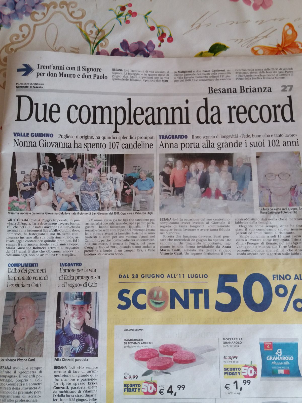 Immagine dall’articolo “Ieri zia Nannina ha compiuto ben 107 anni!”