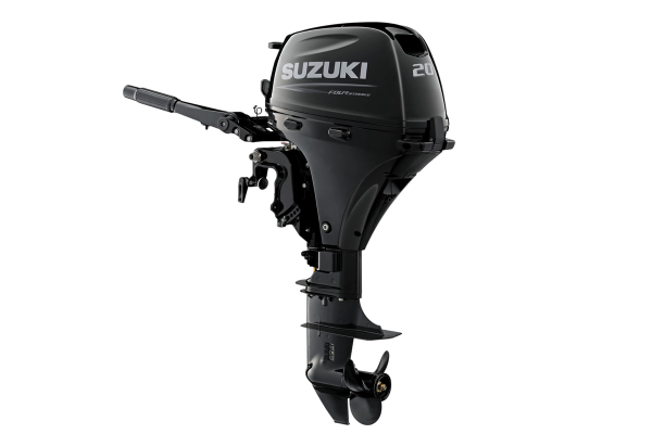 Silnik zaburtowy Suzuki DF20A - widok z boku