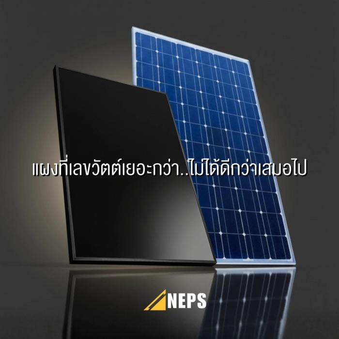 แผงกำลังวัตต์เยอะ ไม่ได้แปลว่าดีกว่าเสมอ