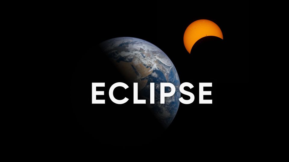 An eclipse from space