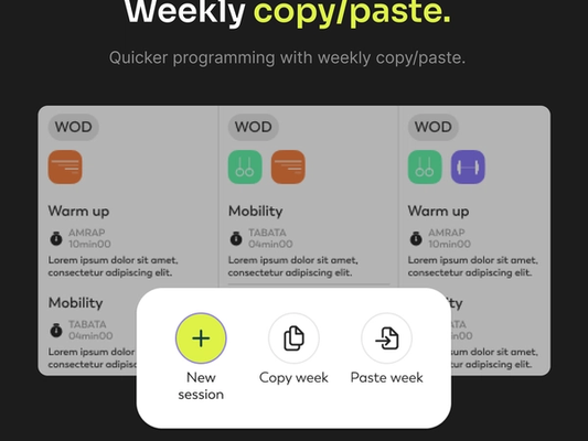Weekly program duplication