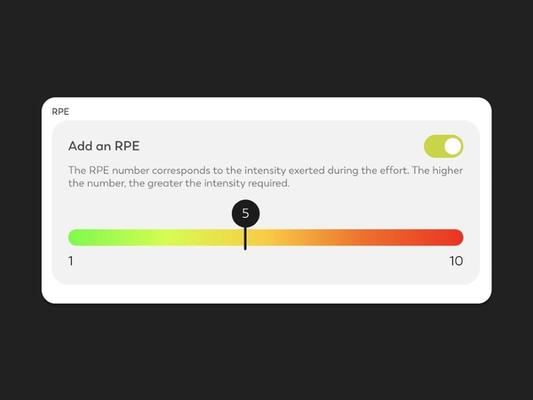 RPE, a new feature on Hustle Up
