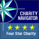 Charity Navigator. Four star charity