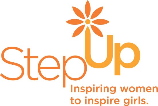 Step Up logo tagline orange