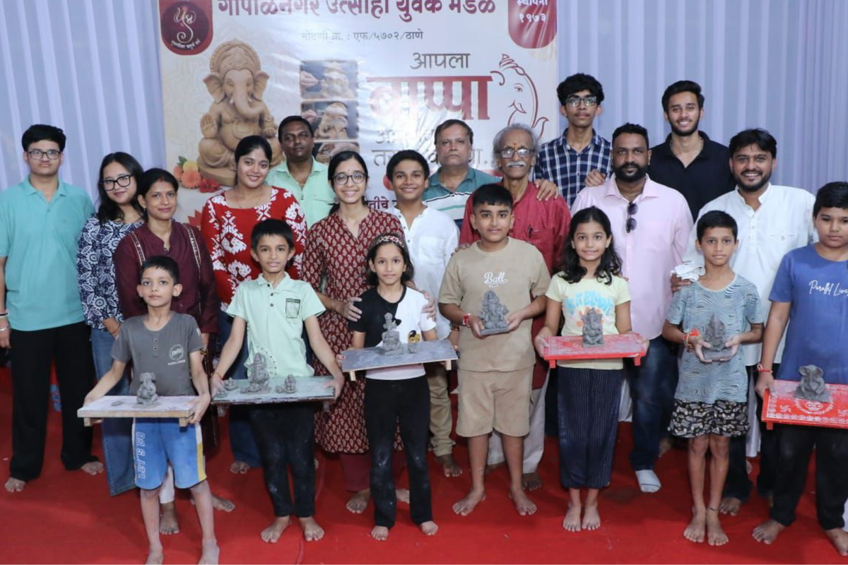आपला बाप्पा आपणच तयार करू; गोपाळनगर उत्साही युवक मंडळाचा उपक्रम 